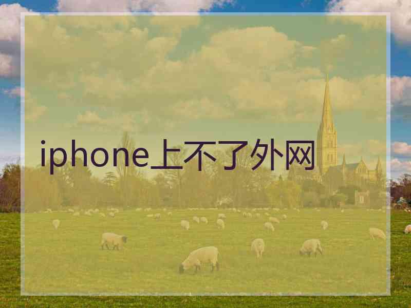 iphone上不了外网