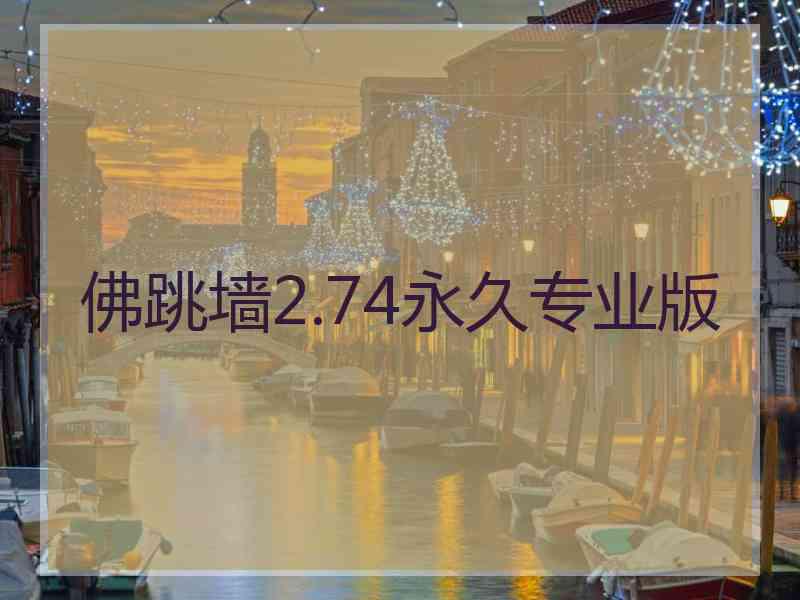 佛跳墙2.74永久专业版